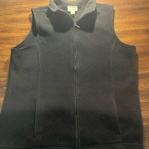 L.L. Bean Black Textured Vest